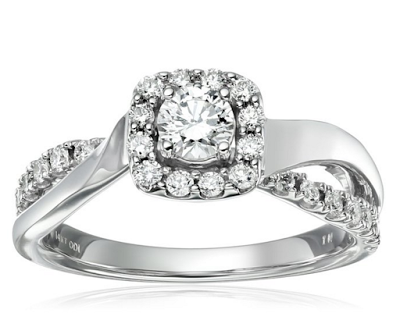 Pave engagement ring from Amazon