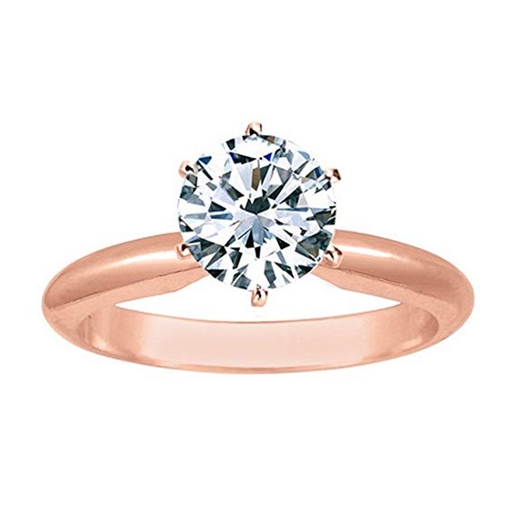 Rose Gold Solitaire Under 2000